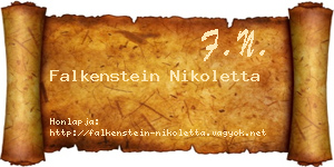 Falkenstein Nikoletta névjegykártya