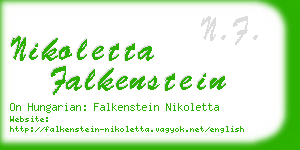 nikoletta falkenstein business card